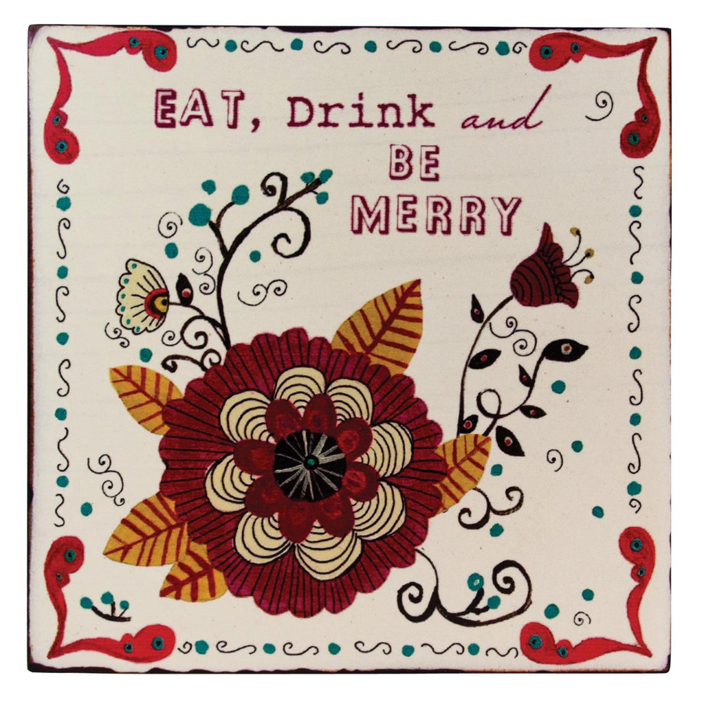 Eat Drink Merry Haight Ashbury Wall Decor 12.5cm