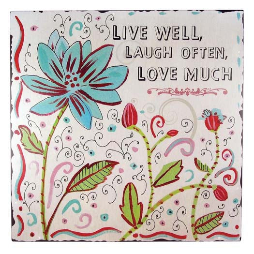 Live Love Laugh Haight Ashbury Wall Decor Height 23Cm